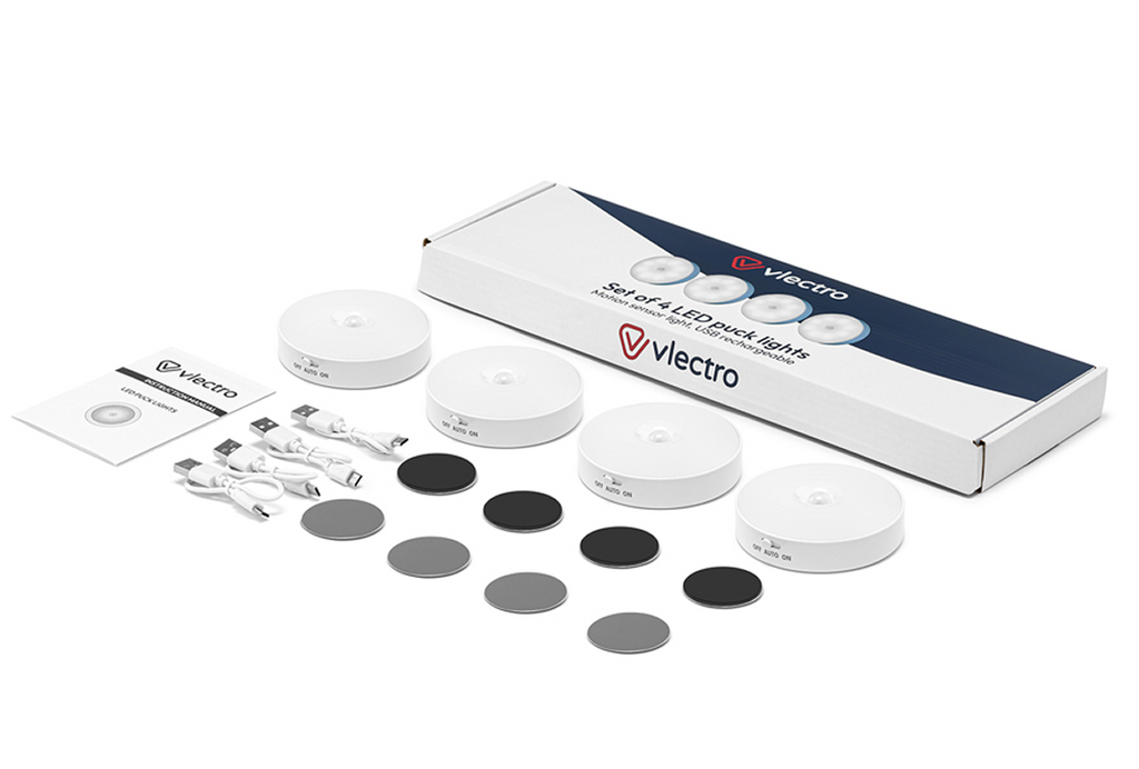 Set van 4 ledspots met sensor