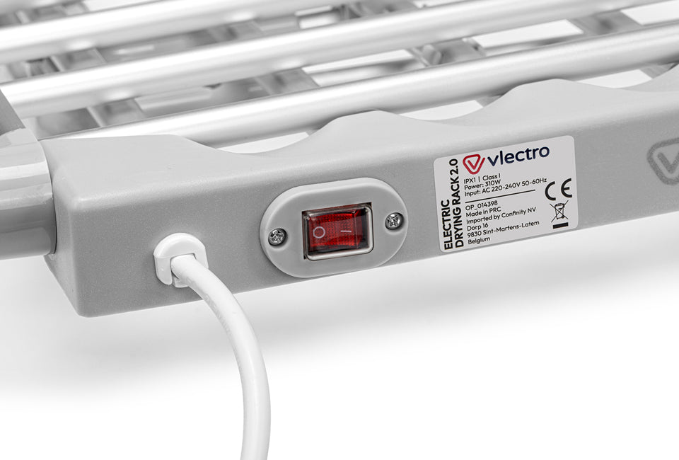 Opvouwbaar elektrisch droogrek