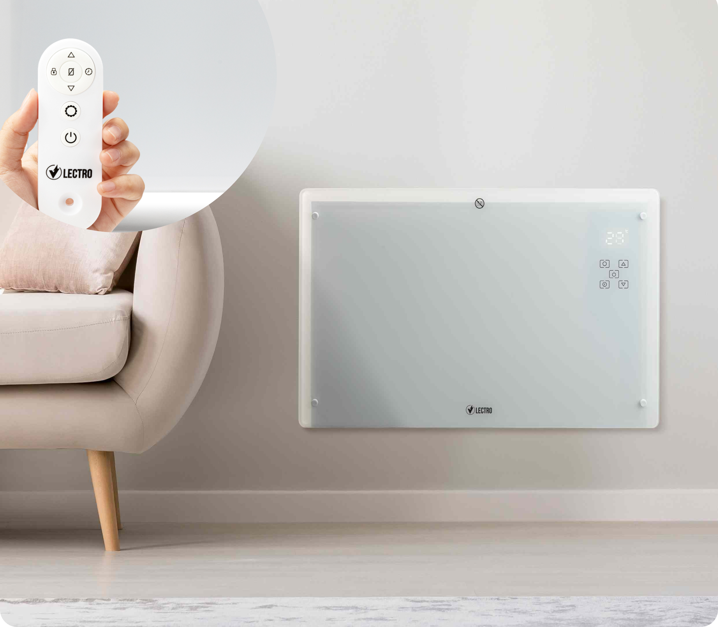 Slim verwarmingspaneel met instelbare timer